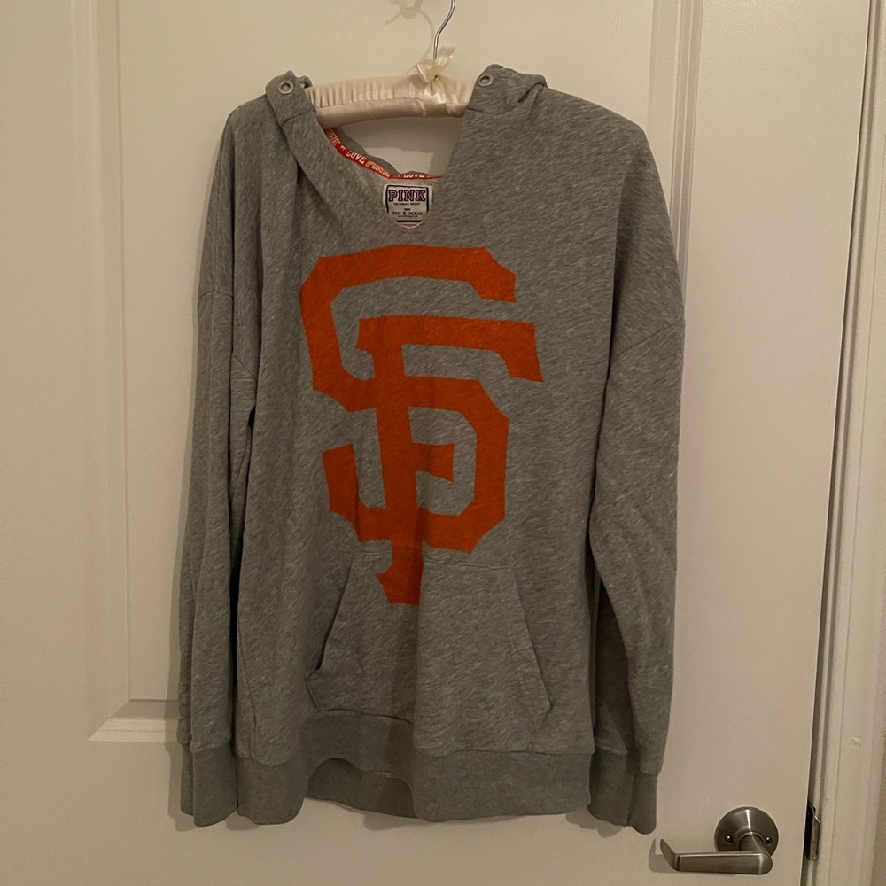 Victoria's Secret Gray and Orange Sweater